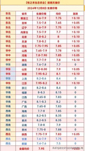 2024年12月8日明日猪价行情预测及报价表